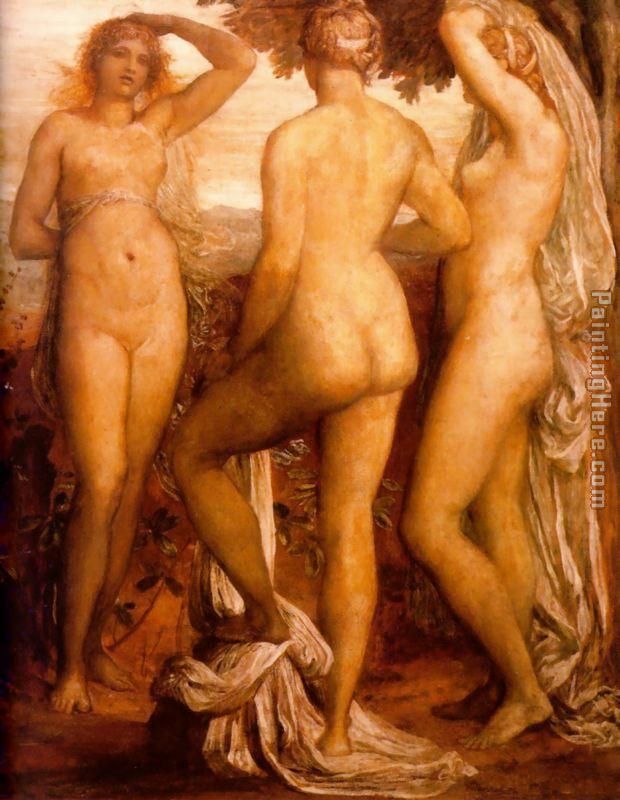 The Three Graces painting - George Frederick Watts The Three Graces art painting